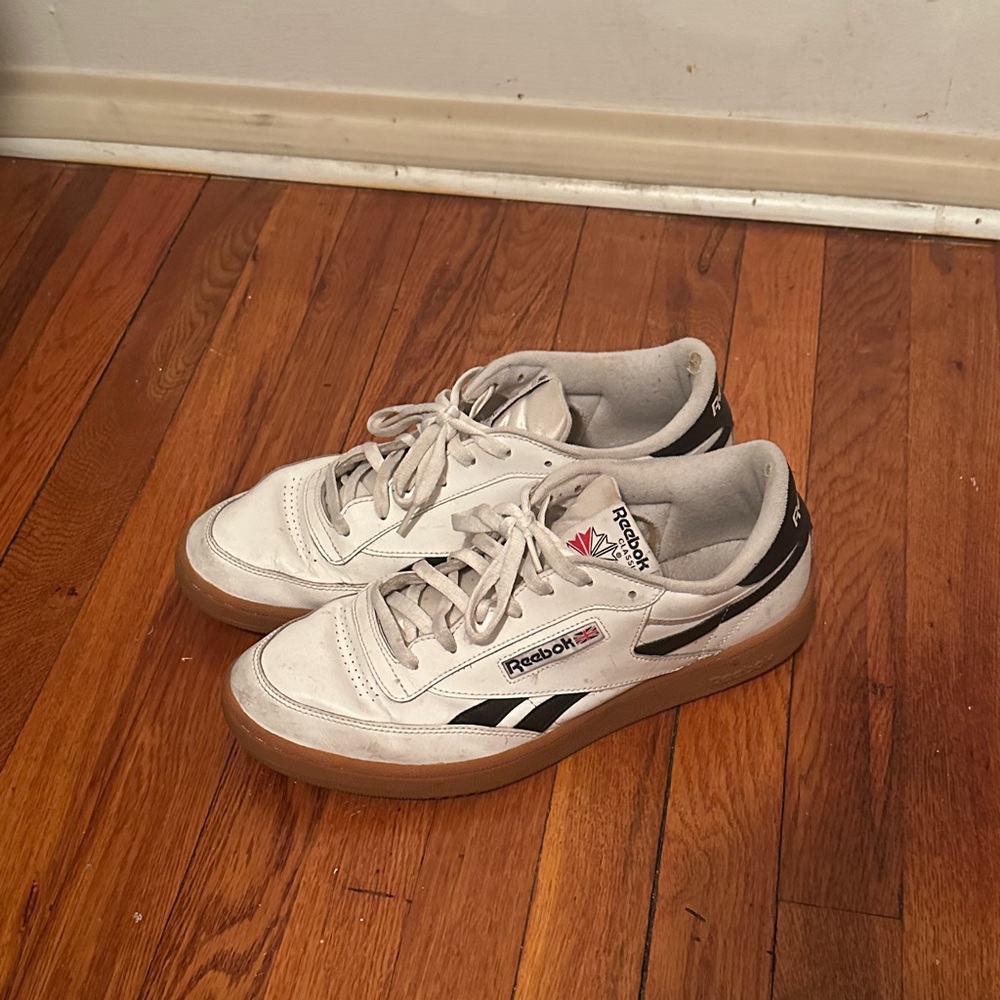 Reebok Classic White and Black Sneakers